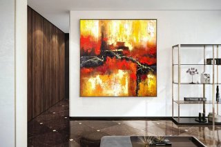 Contemporary Handmade Original Coloful Entryway Modern Abstract PE9QH