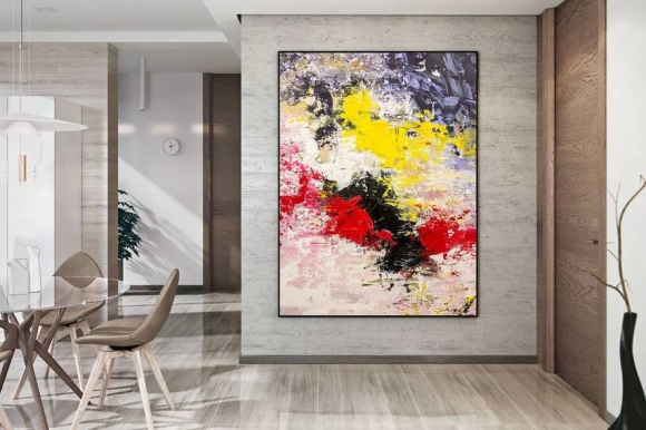You Original Knife Living Yellow Abstract Canvas Artwork X60AG You Original Knife Living Yellow Abstract Canvas Artwork X60AG