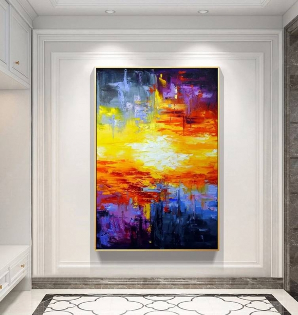 Purple Handmade Original Scenic Contemporary Abstract Canvas Wall Art 215OX Purple Handmade Original Scenic Contemporary Abstract Canvas Wall Art 215OX