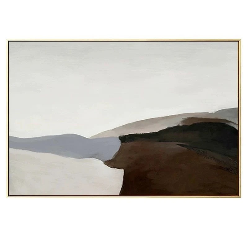 Scenic Painting Mountain - giant wall art for motel hallway