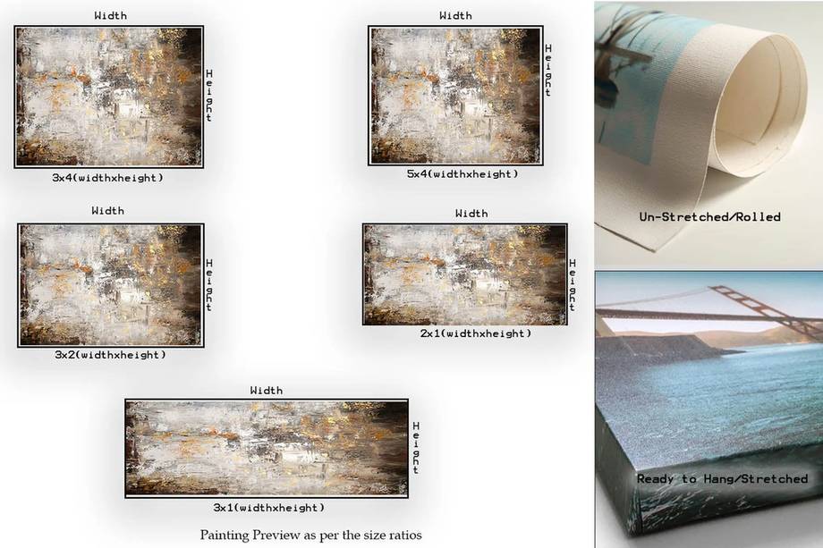 Yellow Hand-painted Handmade Days Gray Your Abstract Canvas Artwork 50TE1
