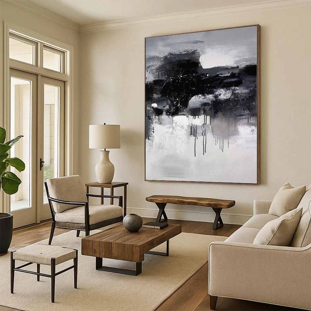 Grand Hand-painted Office Gallery Huge Abstract Canvas Artwork 276DL