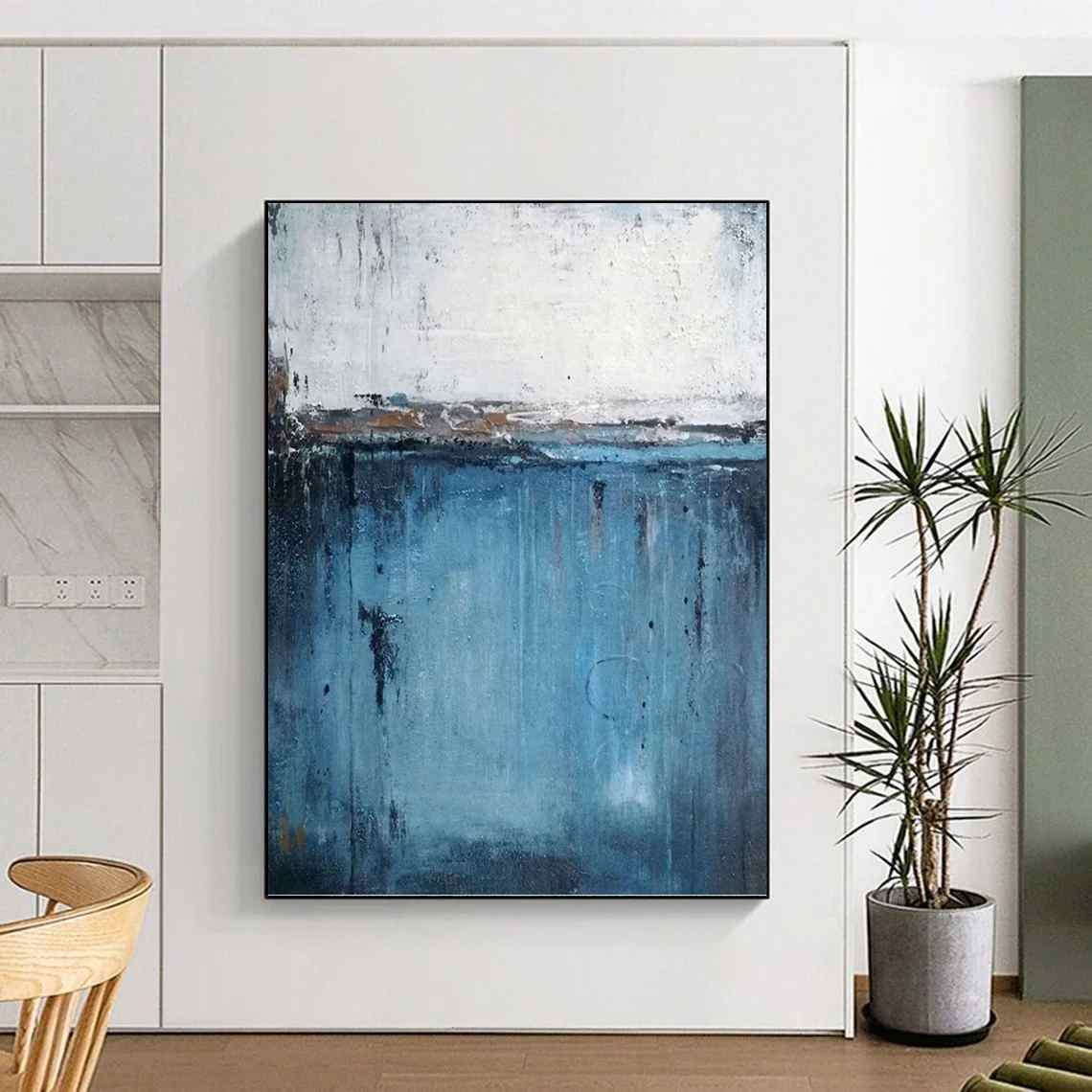 Sellers Blue Spa - nordic minimalist wall art for apartment