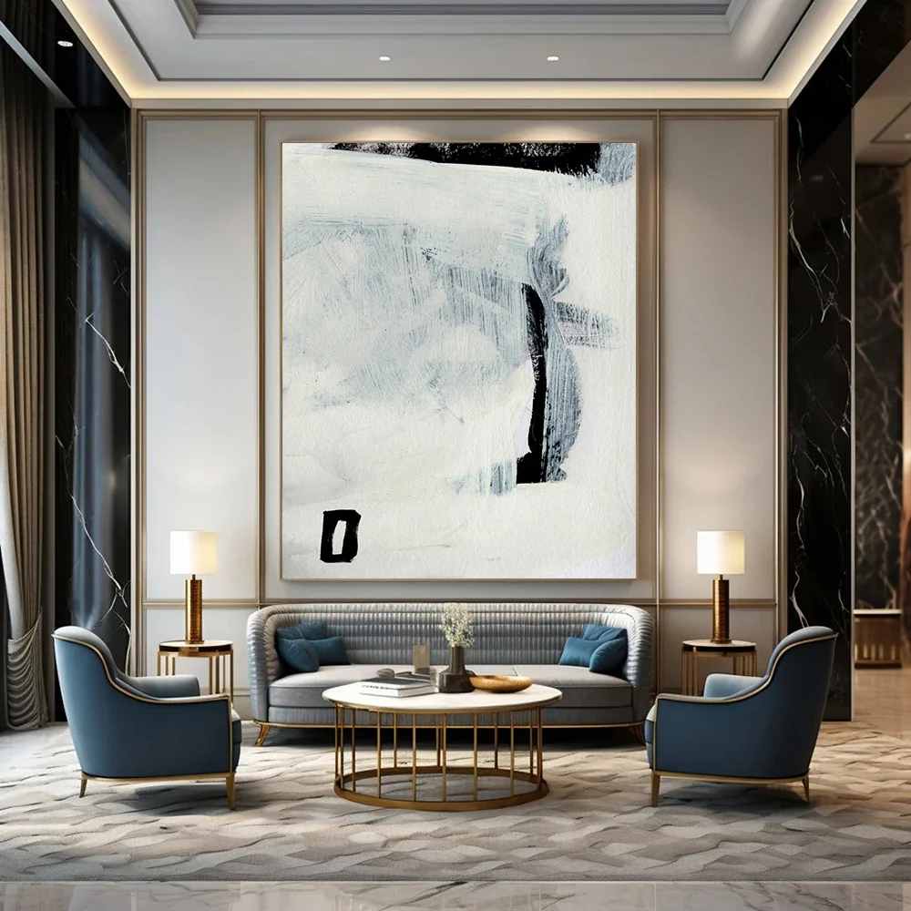 Zen Handmade Black Minimal Wall Artwork 5Q4X0