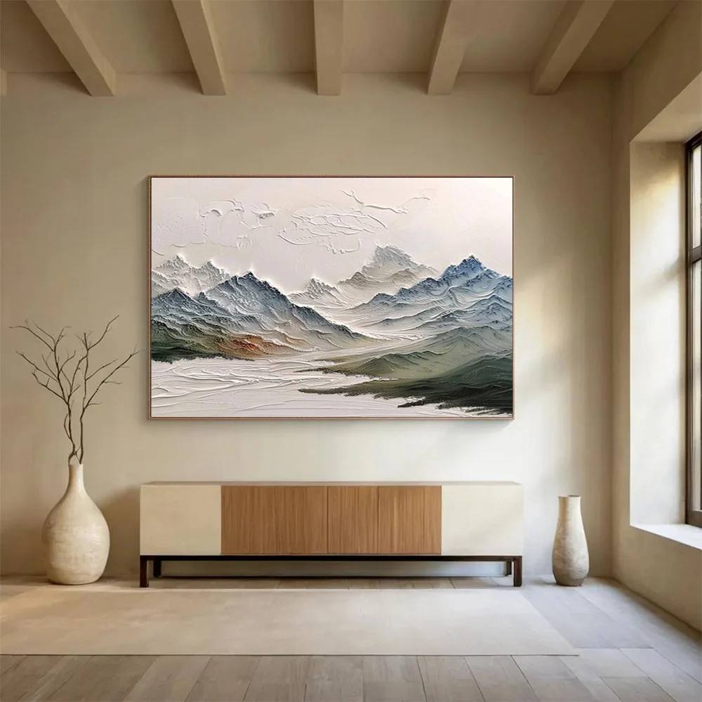 Colorful Handmade Living Room Mountain Abstract Artwork D13E7