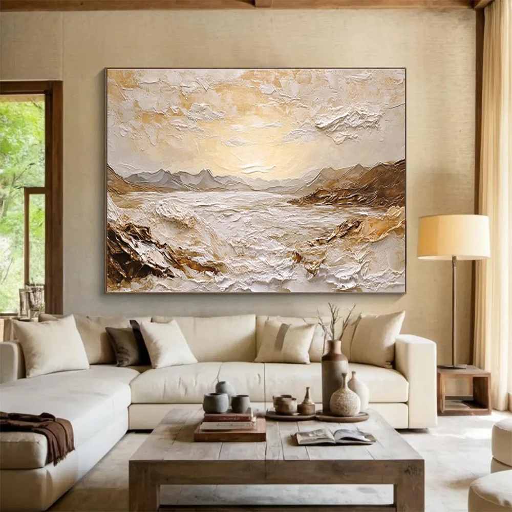 Adding Hand-painted Original Scenic Revisited Coastal Abstract Artwork 8SGXK