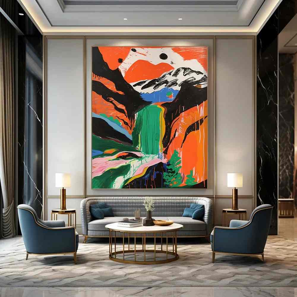Landscape Handmade Abstract Large Wall Art for Spa 3KH0X