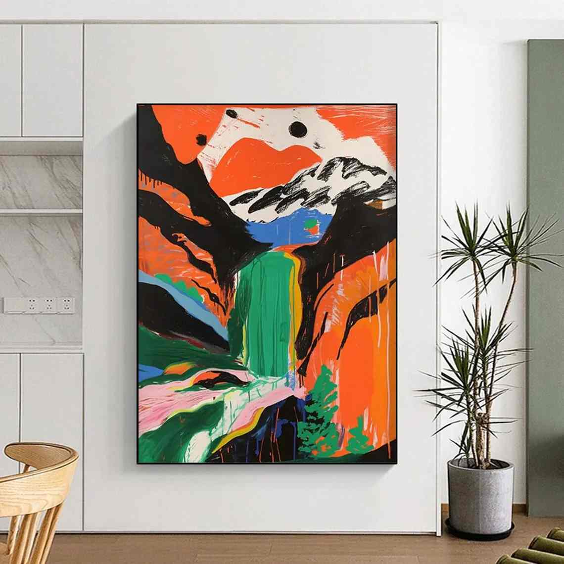 Landscape Abstract Spa luxury canvas for primary bedroom
