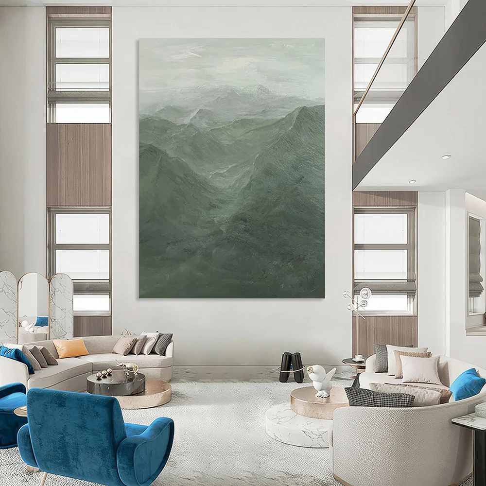 Cozy Handmade Sellers Mountain Landscape Artist Canvas Artwork OGB6U