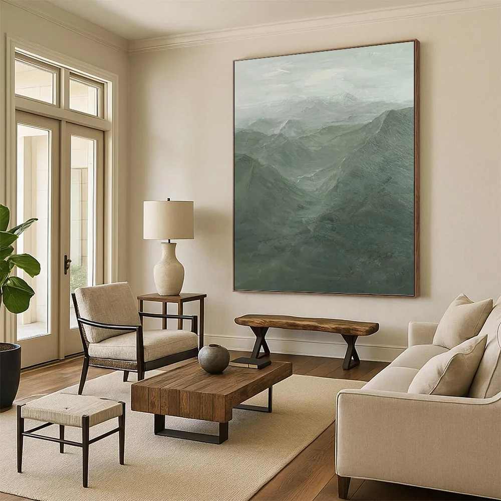 Cozy Handmade Sellers Mountain Landscape Artist Canvas Artwork OGB6U