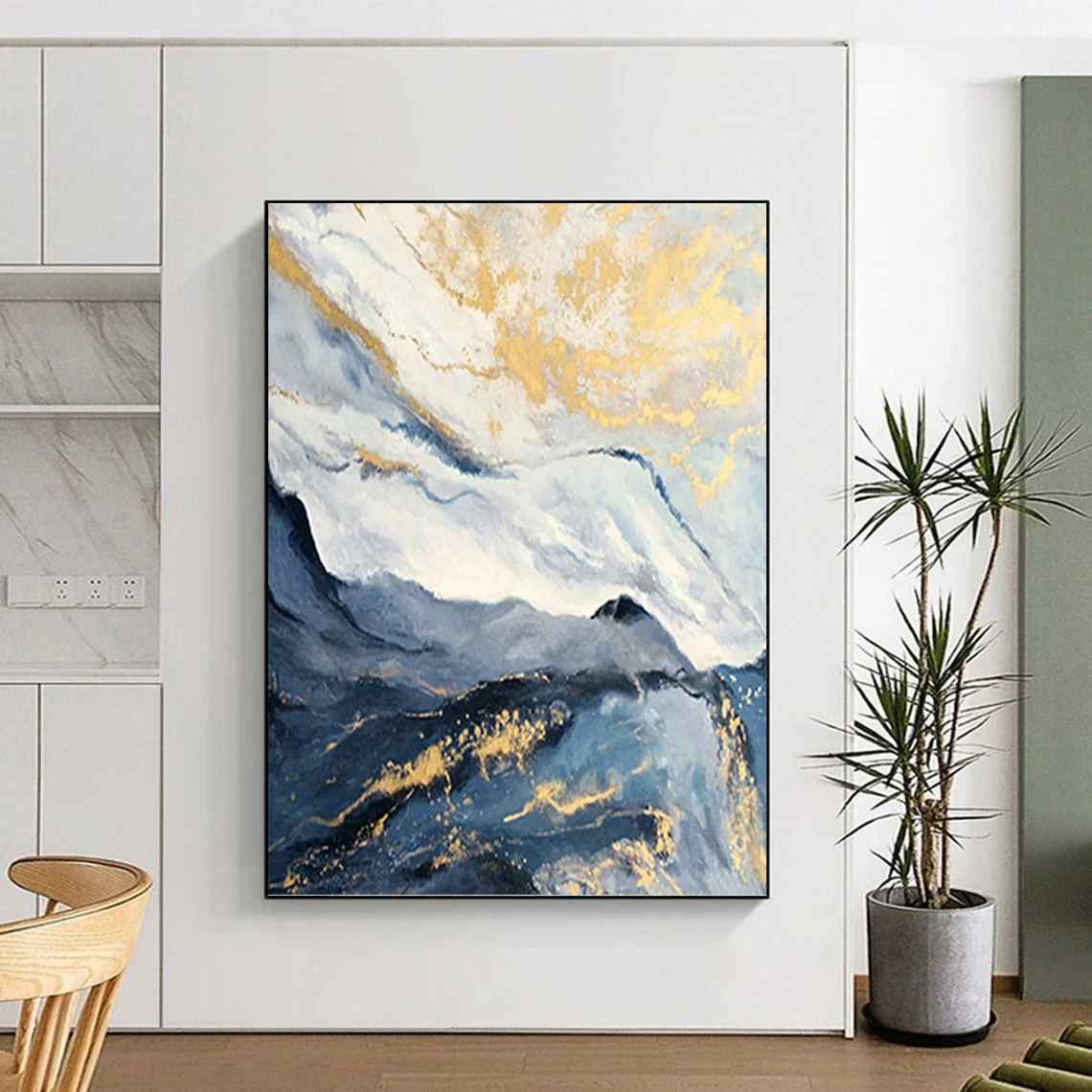 Mountain Hand-Painted Landscape fine art for home office