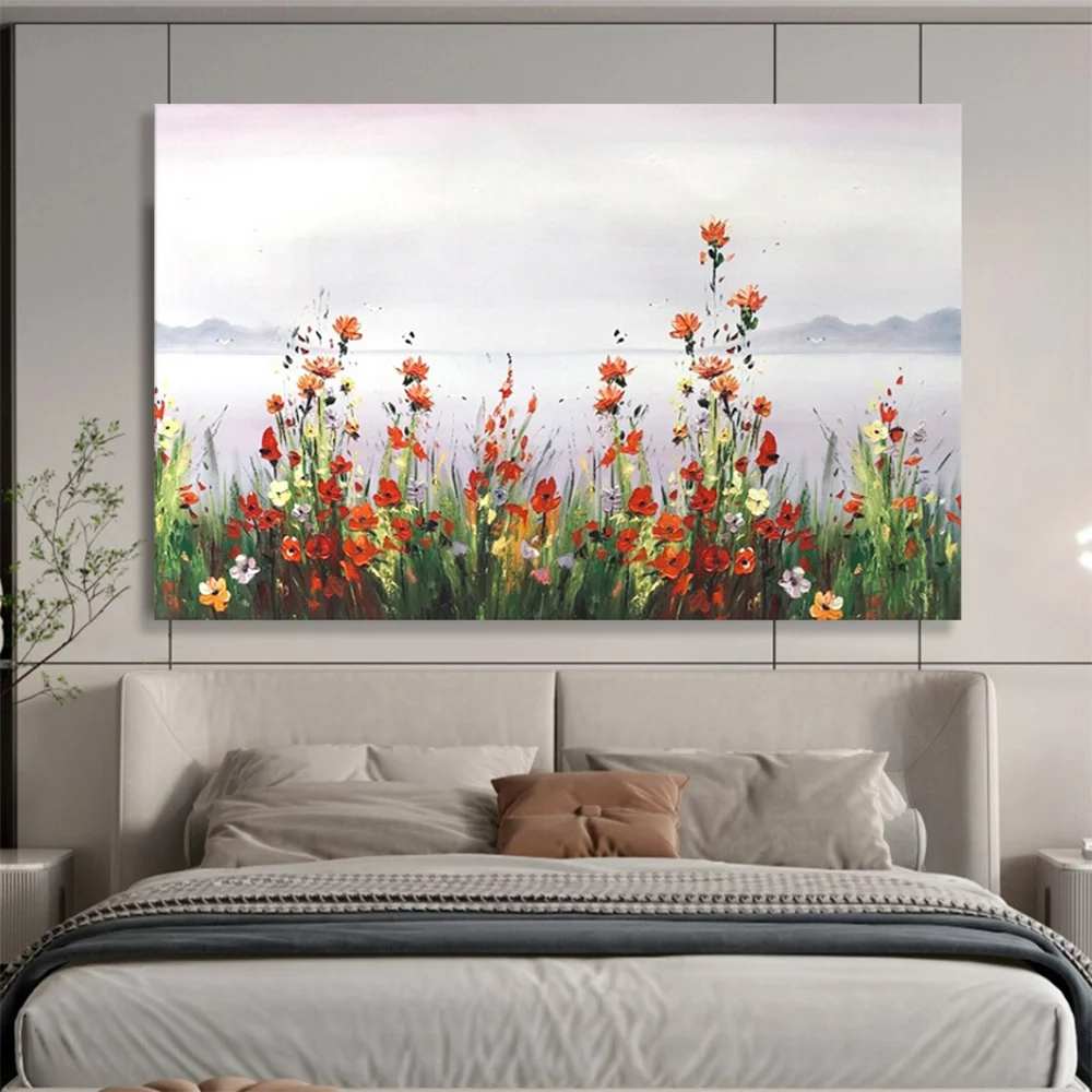 Nature Hand-Painted Sellers handmade textured painting for entryway