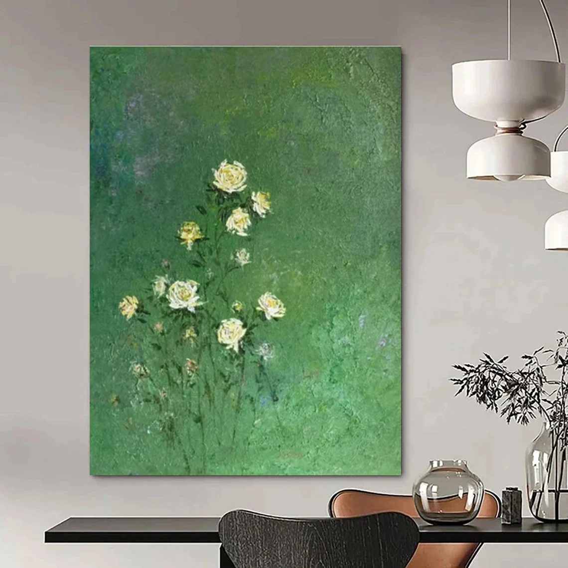 Flowers Hand-painted Abstract Artwork for Office VV3C6