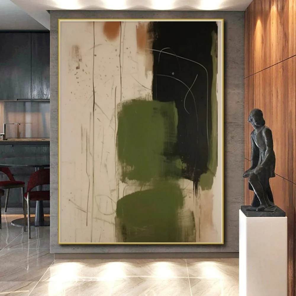 Oversized Handmade Natural Abstract Extra Large Wall Art for Lounge ZPSL3