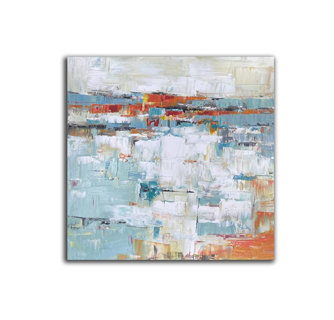 Modern Original Abstract Canvas Artwork for Hallway WW9GU