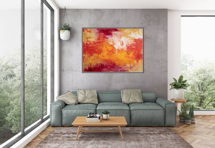 White Original Hallway Are Days Abstract Canvas Artwork 91DFP