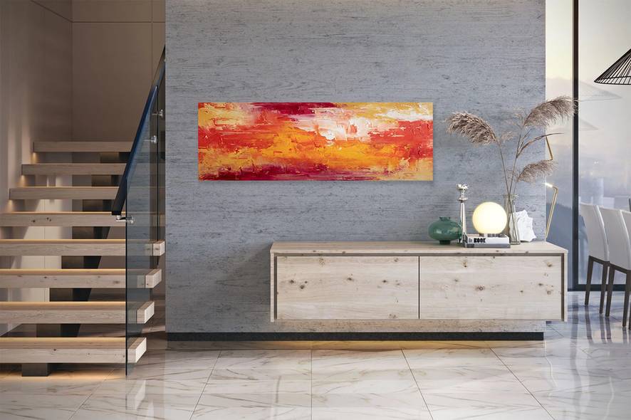 White Hallway Are original acrylic painting for study