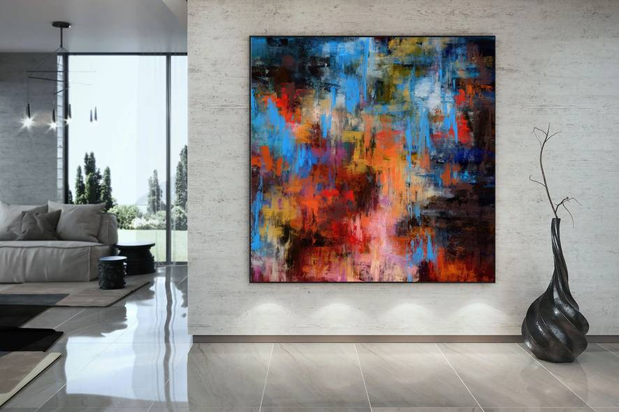 Hallway Original Contemporary Abstract Canvas Artwork 9PAVG