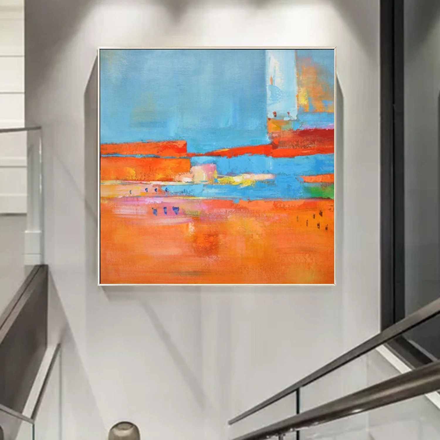 Living Original Scenic Hallway Your Abstract Canvas Wall Art PD0V5