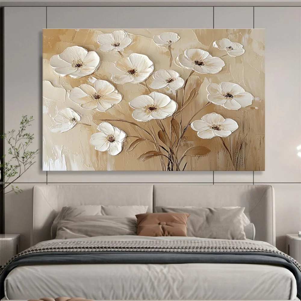 Botanical Hand-Painted Caf huge wall art for hotel lobby