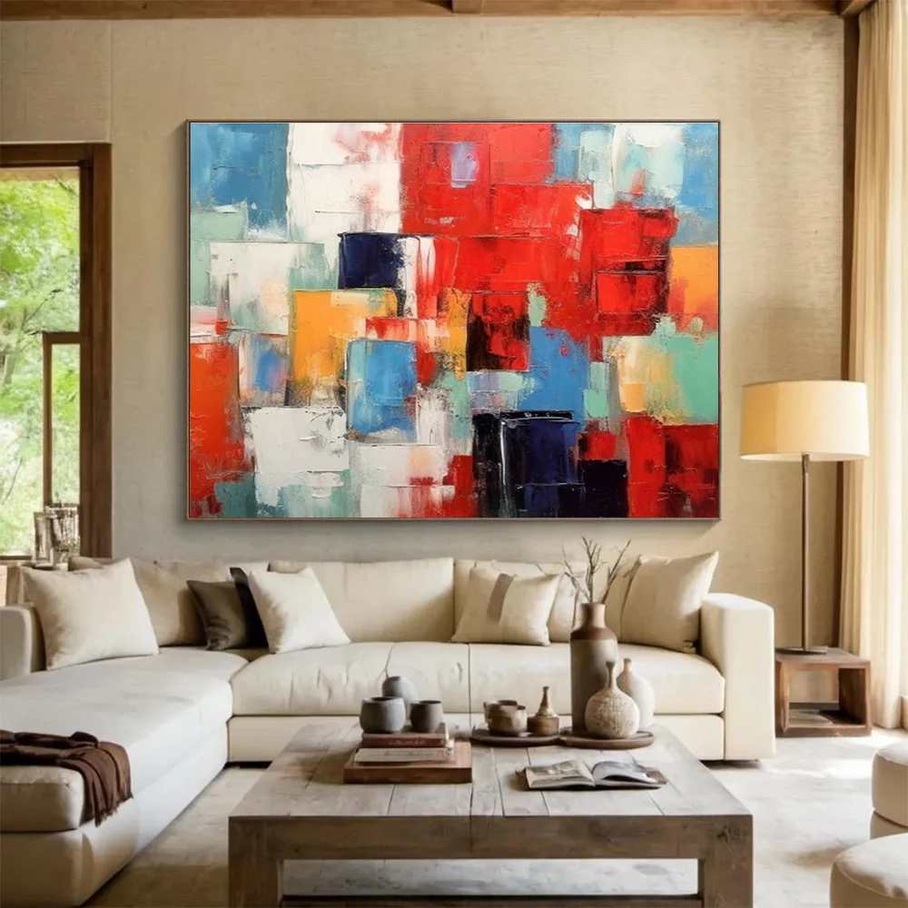 Bedroom Handmade Hand-painted Style Office Room Abstract Artwork 5K4PK