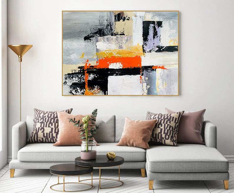 Oil Original Big Living Painting Abstract Canvas Wall Art FLJ7L