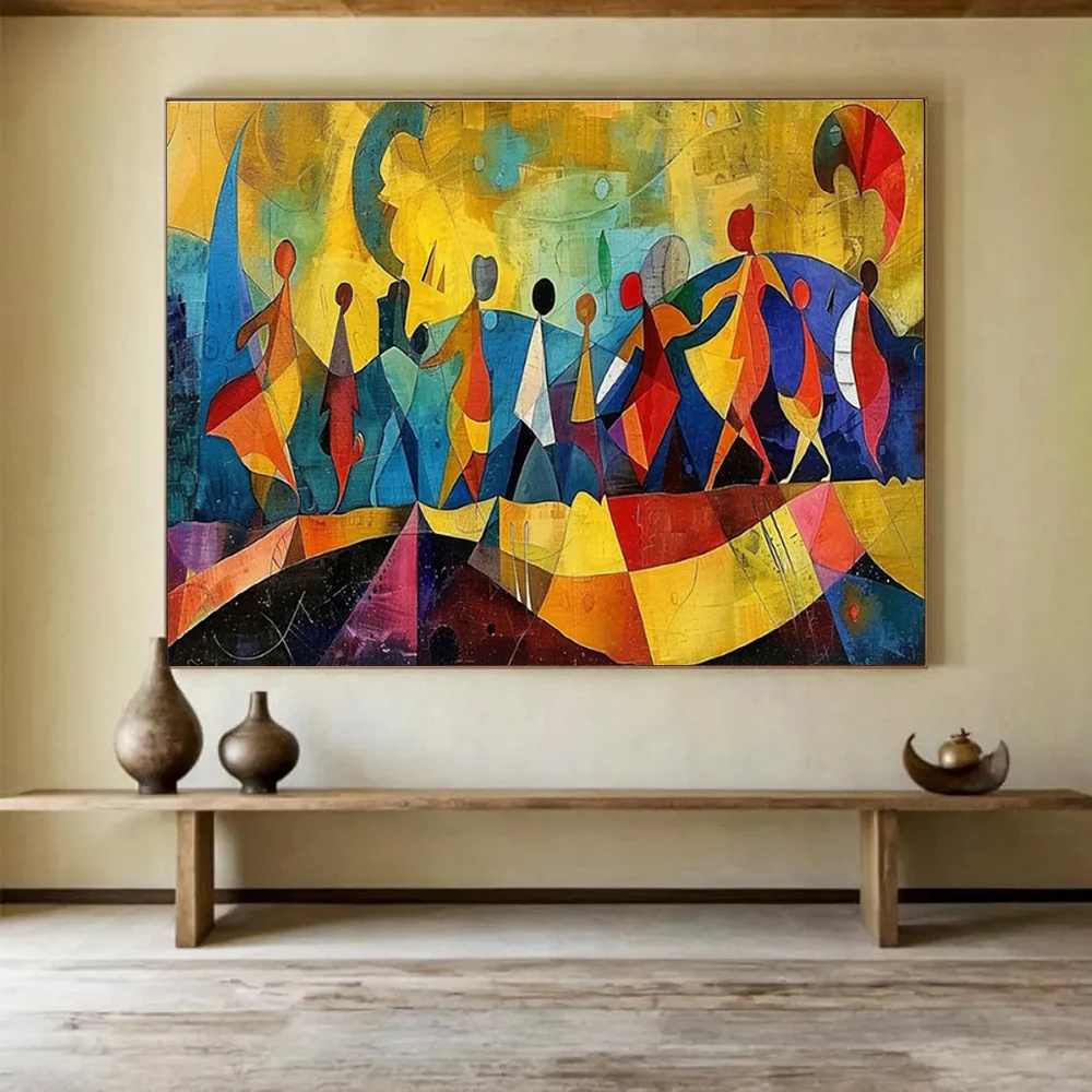 Sellers Hand-Painted Office scandinavian neutral wall art for home