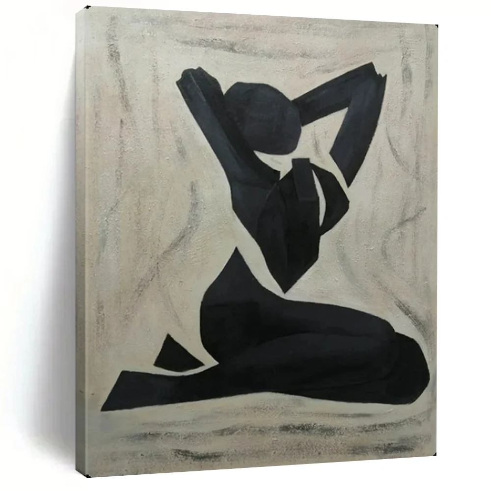 Figure Original Yoga Studio Bedroom Giant Abstract Wall Art 31WF5