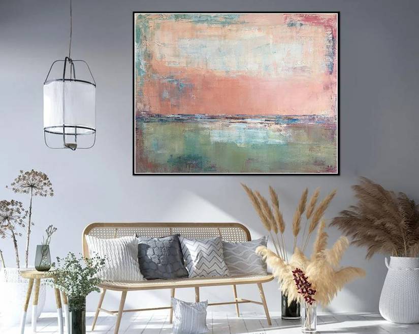Room Hand-painted Office Hallway Living Abstract Canvas Artwork 3LXLK