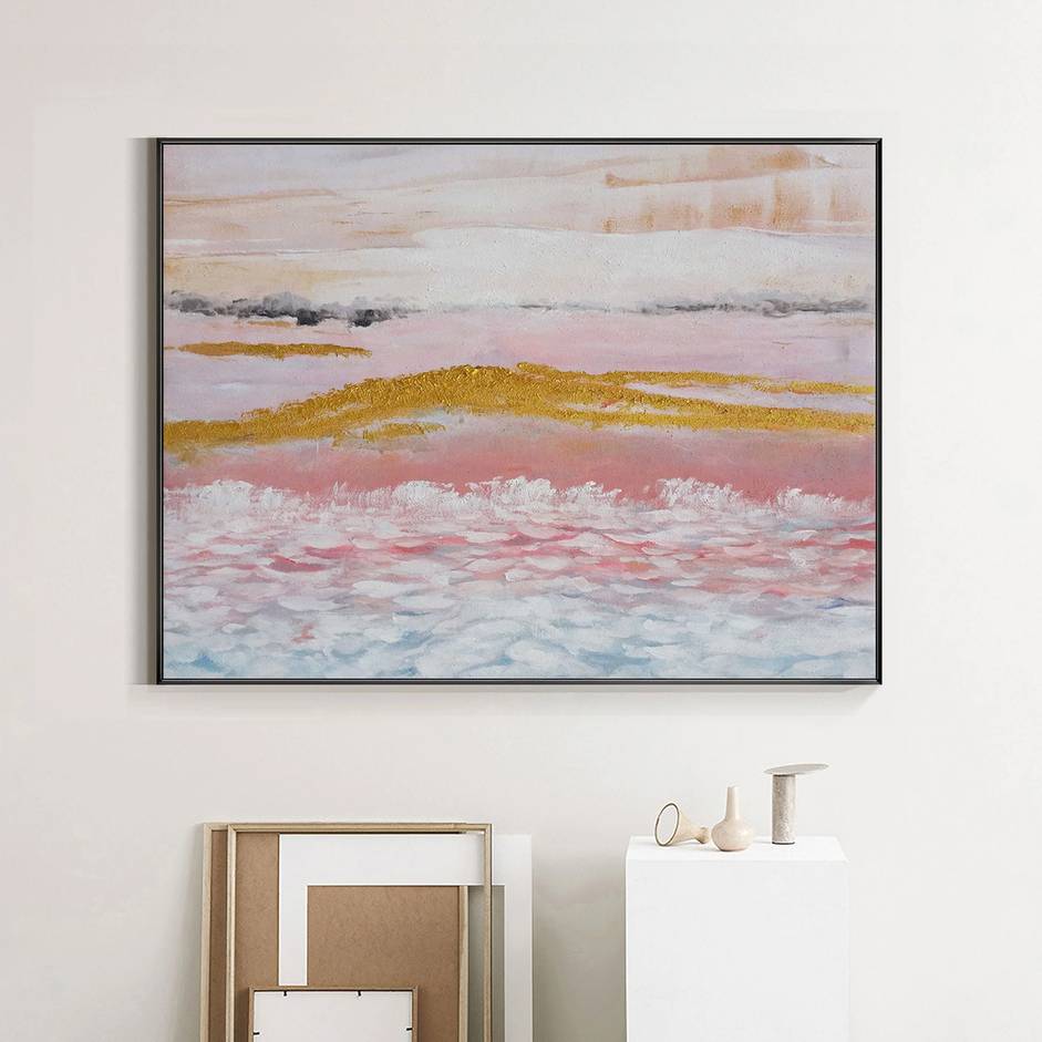 Living Handmade Hand-painted Painting Room Big Abstract Canvas Wall Art 18GQS