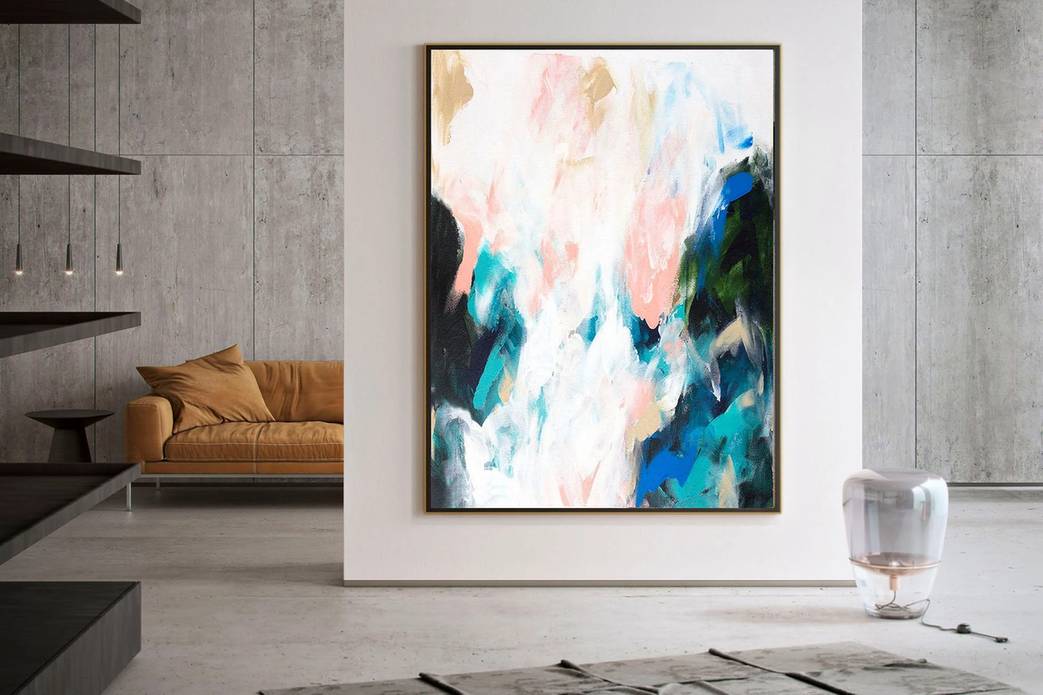 Entryway Handmade Hallway Abstract Canvas Wall Art D7J6U