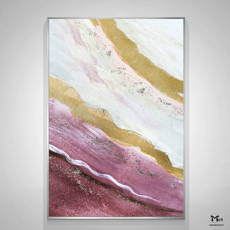White Bedroom Gold tall vertical wall art for small space