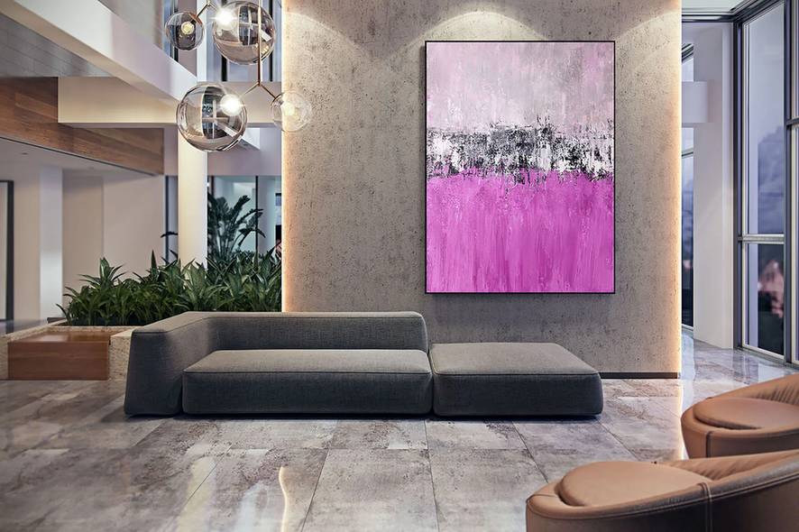 Pink Room Office large wall art for living room
