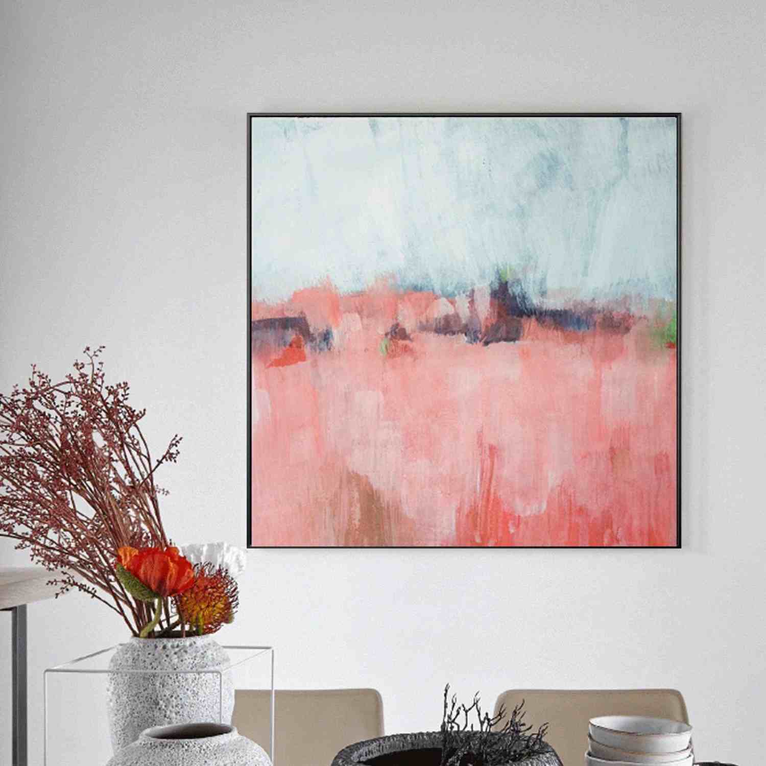Your Modern Blue huge abstract art for showroom